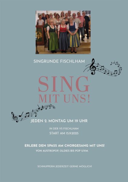 Flyer der Sektion Kultur - Singrunde